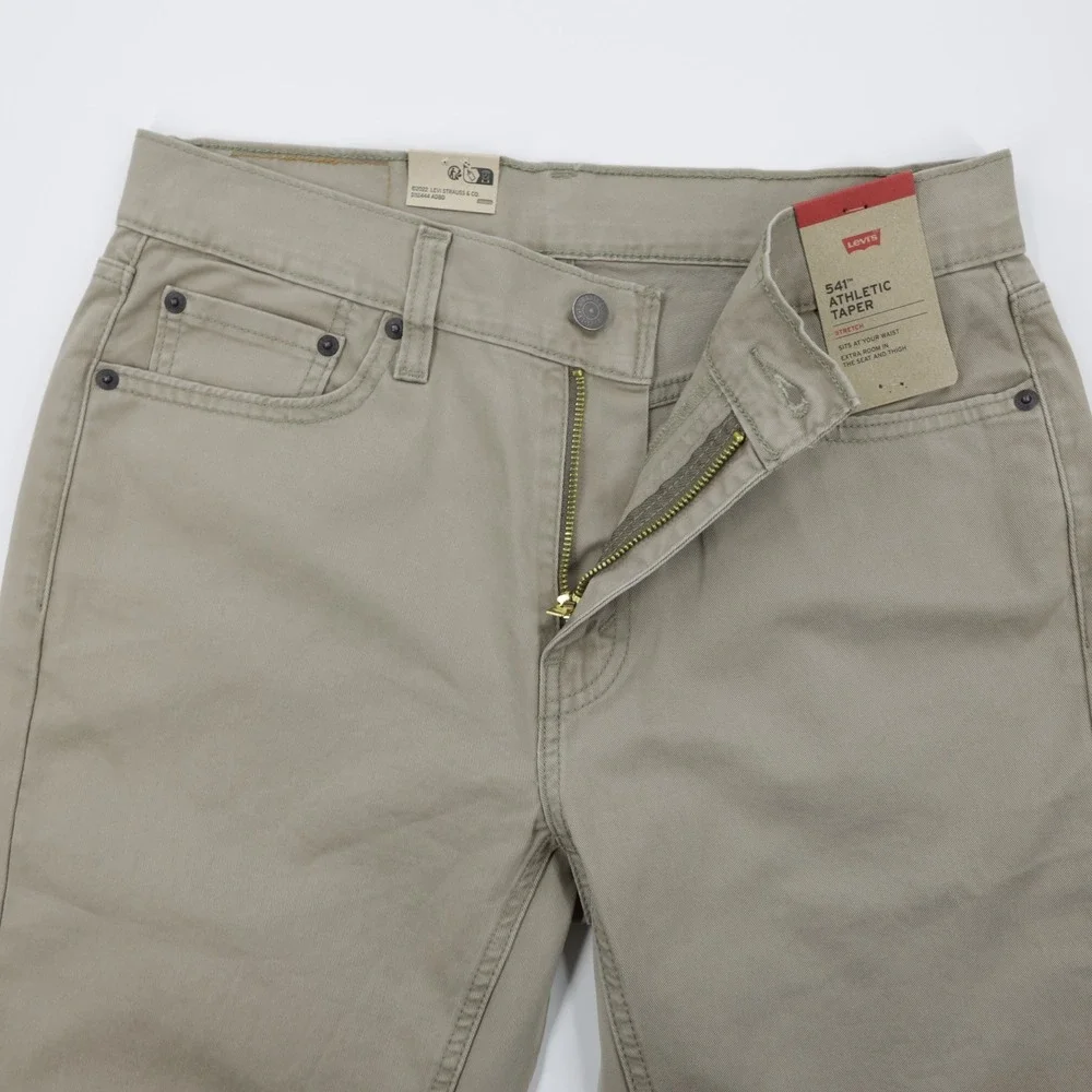 Levi's 541 Men's Athletic Tapered‎ Jeans Stretch Lightweight Denim Beige W30 L32